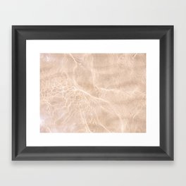 Coral Clear water | beach fine art photography | sea wave and sand Framed Art Print