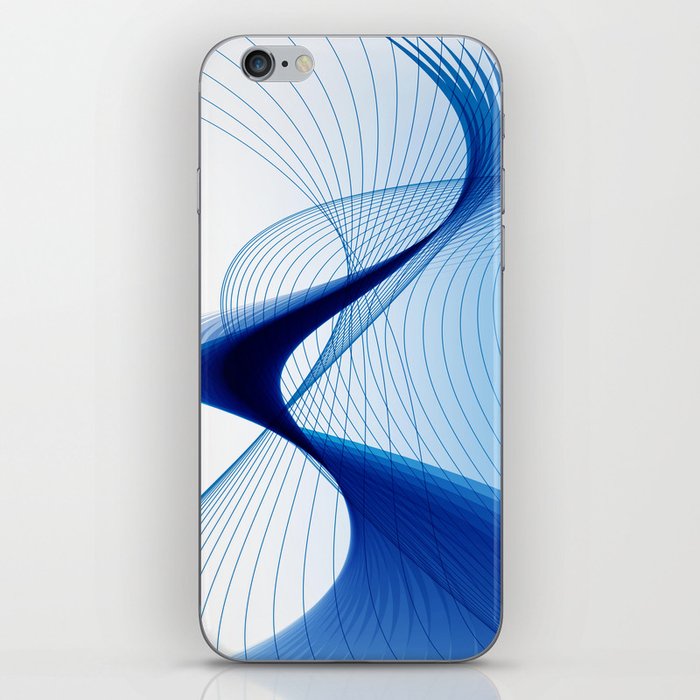 ABSTRACT BLUE LINEAR BACKGROUND. iPhone Skin