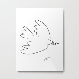 dove inspired from picasso Metal Print | Henrimatisse, Scandinavianposter, Curated, Minimalisticpicasso, Pablopicasso, Peace, Antiwar, Picassodrawing, Artlines, Worldpeace 