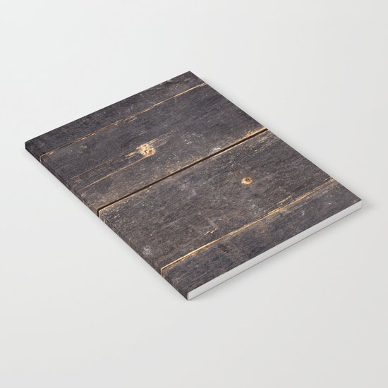 Vintage Black Wood Notebook