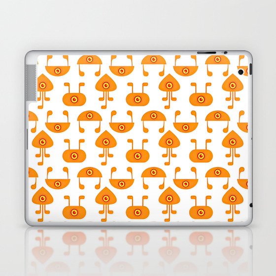 Orange Aliens Laptop & iPad Skin