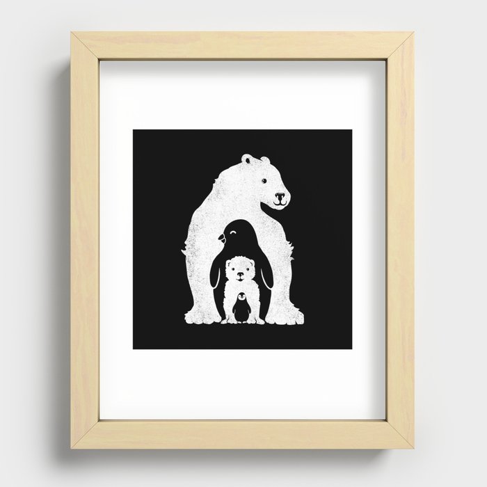 Arctic Friends Recessed Framed Print