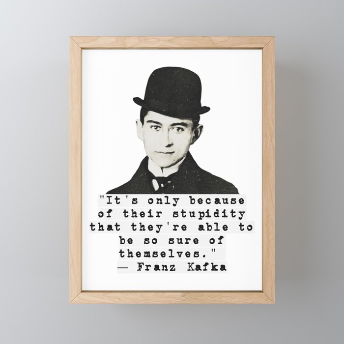 Kafka Quote Framed Mini Art Print