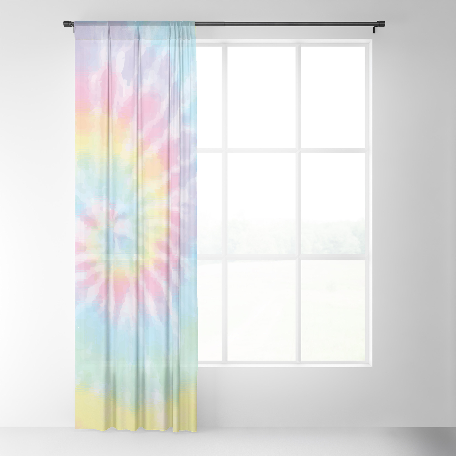 Pastel Tie Dye Sheer Curtain By Casesbykate Society6