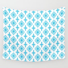 Turquoise Native American Tribal Pattern Wall Tapestry