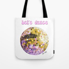 Let's dance disco ball- white/transparent background Tote Bag