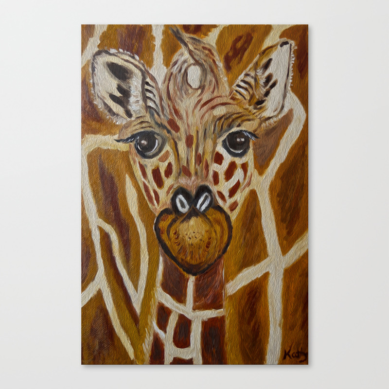 Baby Giraffe Art Kids Room Bathroom Art Zoo Animals Nursery