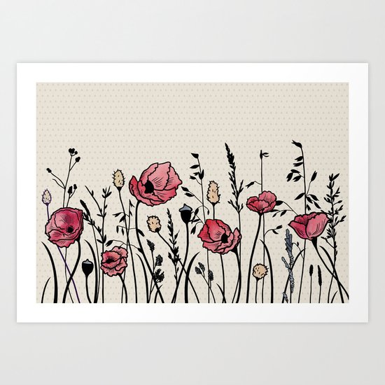 Summer Field (neutral remix) Art Print