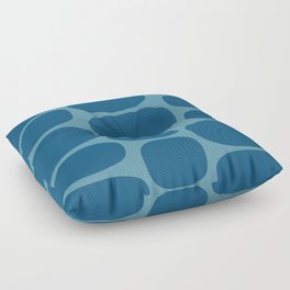 Modernist Spots 255 Blue On Blue Floor Pillow