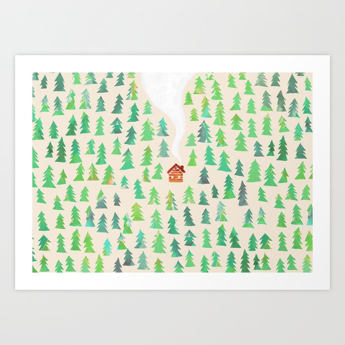 Alone in the woods Art Print