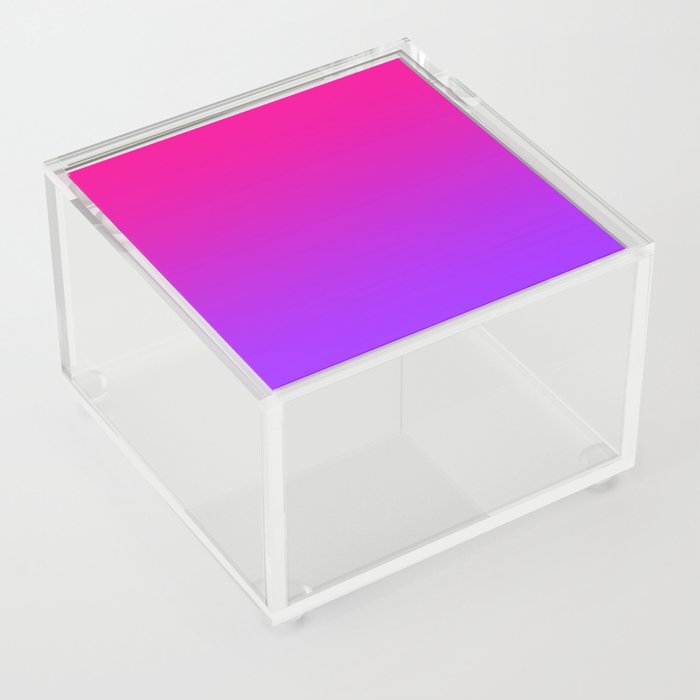 Purple and Magenta Ombre Gradient Pattern Acrylic Box