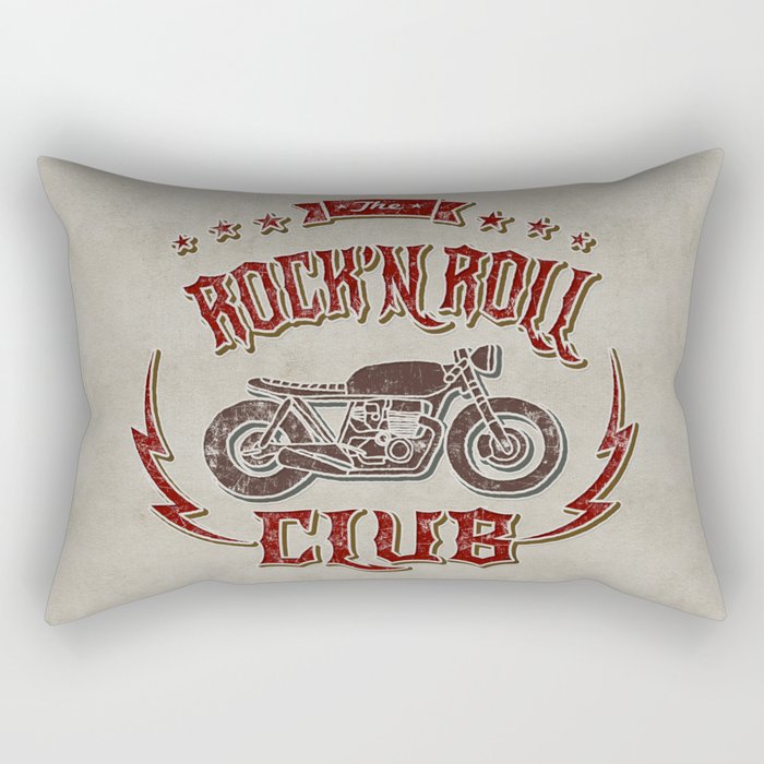 Rock 'n Roll Motorcycle Club Rectangular Pillow