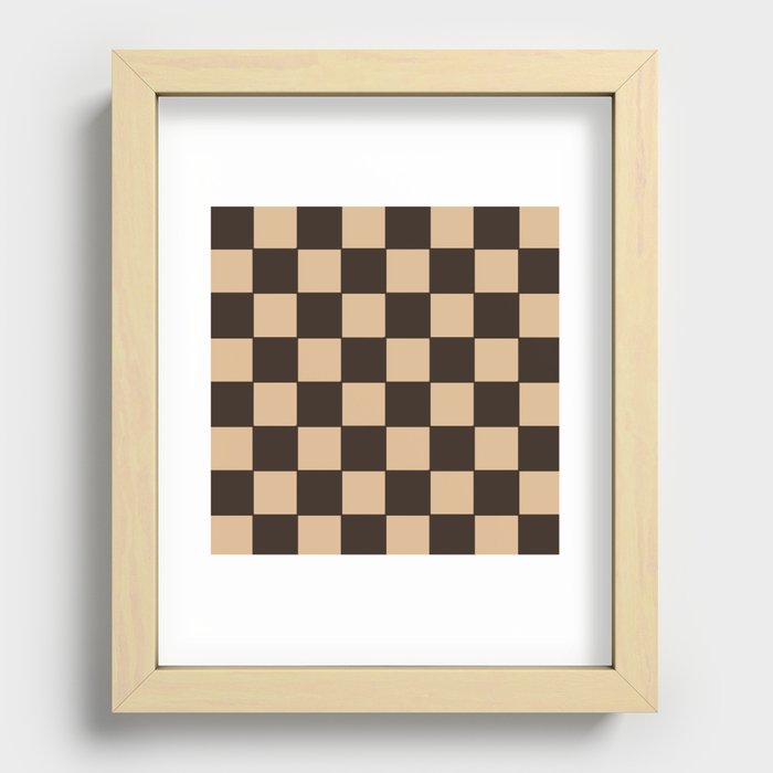 Classic Chess (King, Queen, Checkmate). Recessed Framed Print