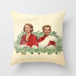 Sisters - A Merry White Christmas Throw Pillow
