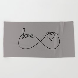 love and heart Beach Towel