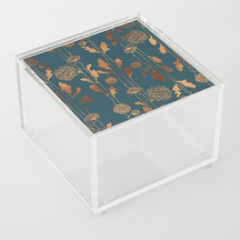 Art Deco Copper Flowers  Acrylic Box