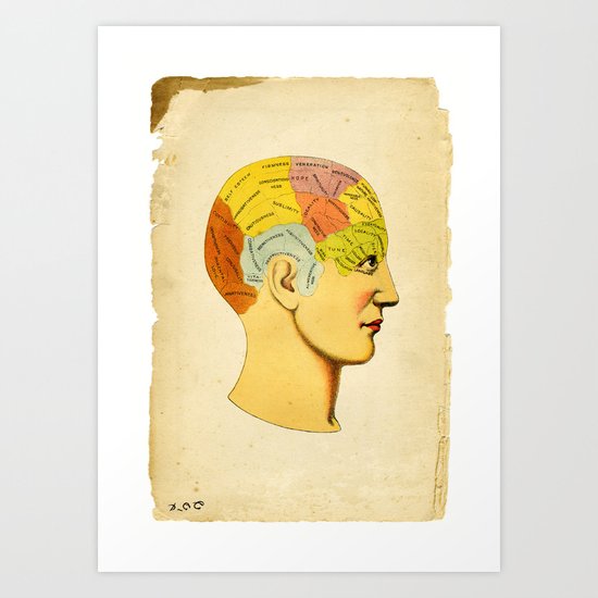 Phrenology Knowledge Within Art Print