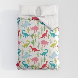 Dinosaurs and Cacti Comforter