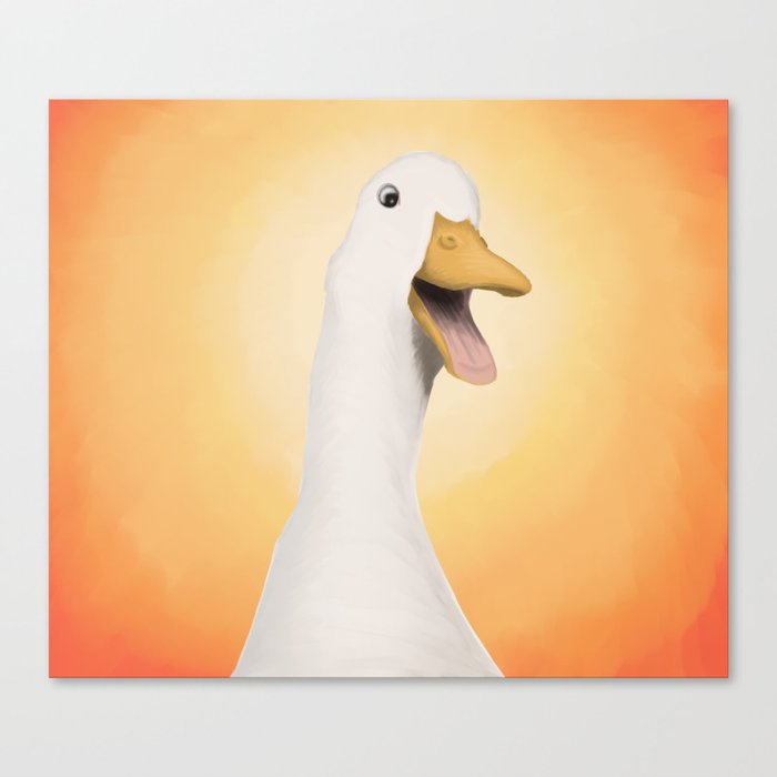A Very Happy Duck Canvas Print