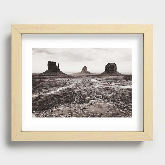 Monument Valley Vintage Recessed Framed Print