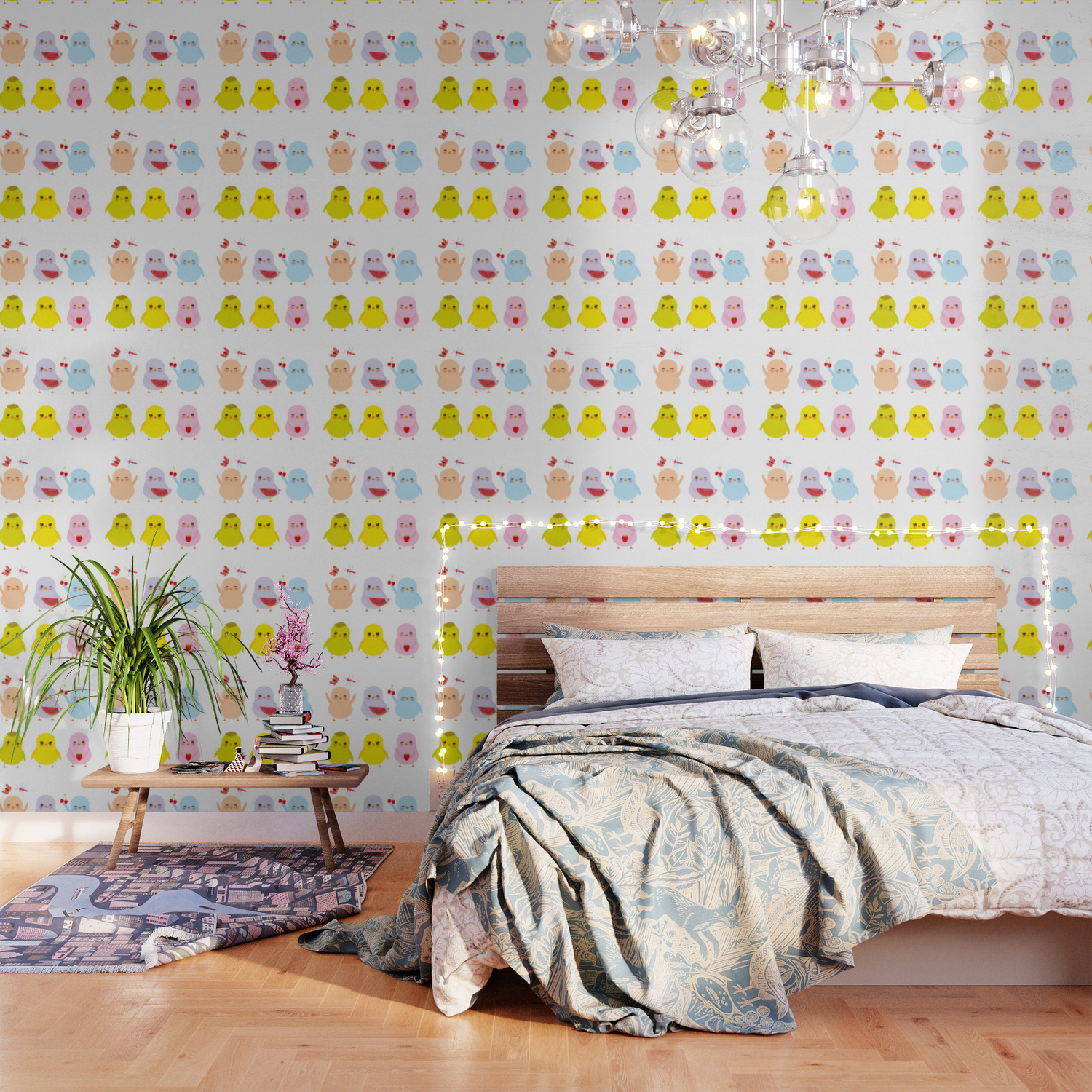 Kawaii Blue Green Orange Pink Yellow Chick With Pink Cheeks And Winking Eyes Pastel Colors Wallpaper By Ekaterinap Society6 Video game pixel intro templates | free to use *no text* (nintendo, aesthetic, pastel, kawaii). society6