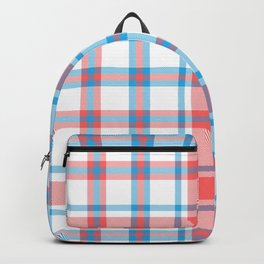 Peach Plaid Tartan Textured Pattern Backpack