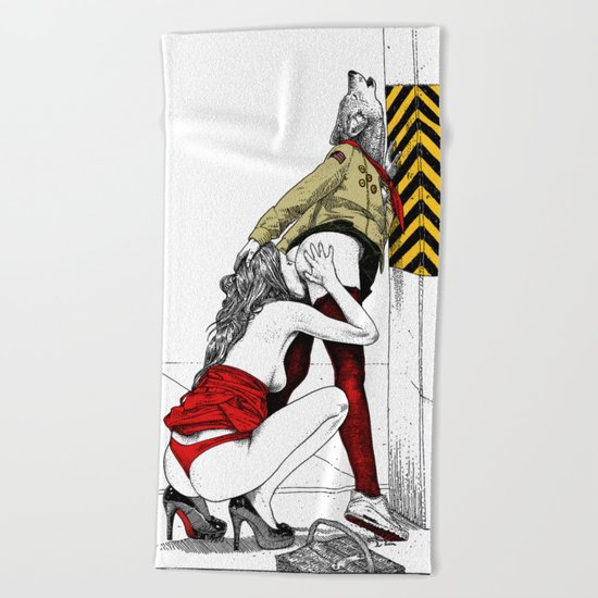 asc 702 - Les nouveaux terrains de chasse (I guess my spirit animal is a wolf) Beach Towel