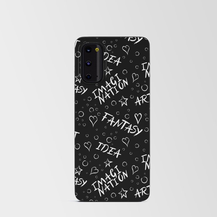 Fantasy pattern with art words Android Card Case