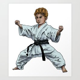 Karate Kid's Stance Mastery Art Print