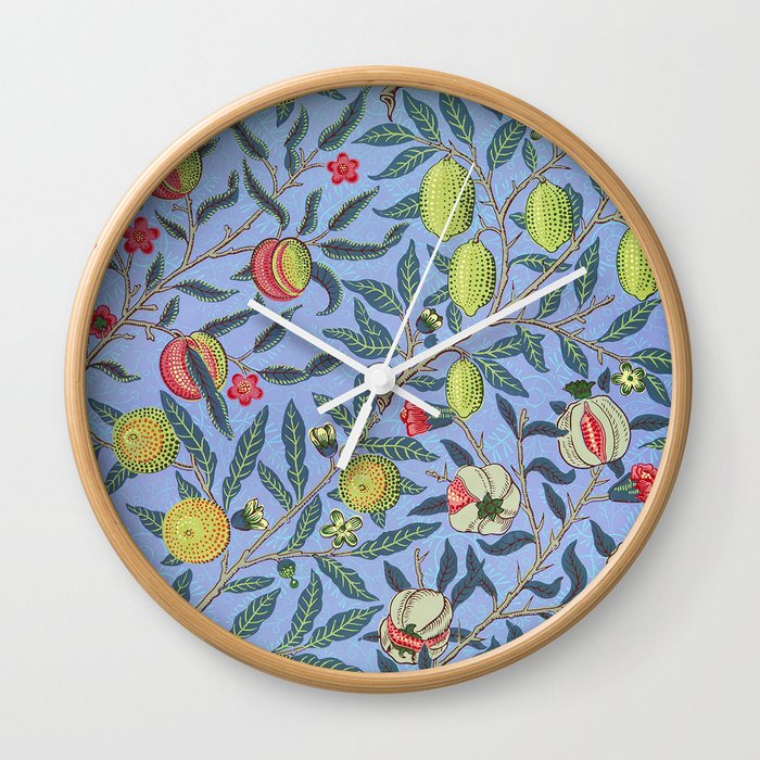 Fruit (Or Pomegranate) Illustration Art Print By William Morris Wall Clock