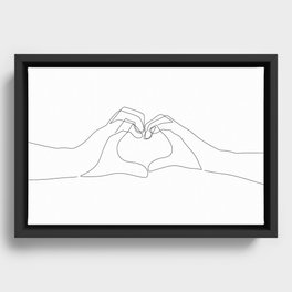Hand Heart Framed Canvas