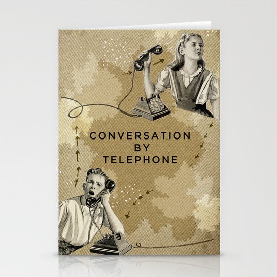Conversation by Telephone Stationery Cards