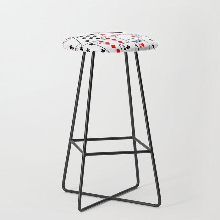 Random Playing Card Background Bar Stool