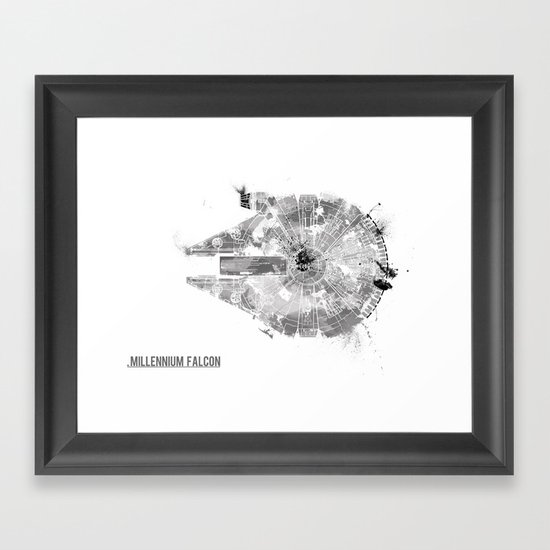 Star Wars Vehicle Millennium Falcon Framed Art Print