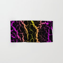 Cracked Space Lava - Pink/Yellow Hand & Bath Towel