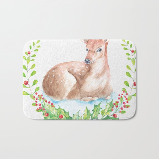 Winter animal #15 Bath Mat