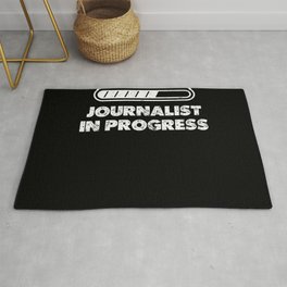 Journalist In Progress Writer Journalism Lovers Area & Throw Rug