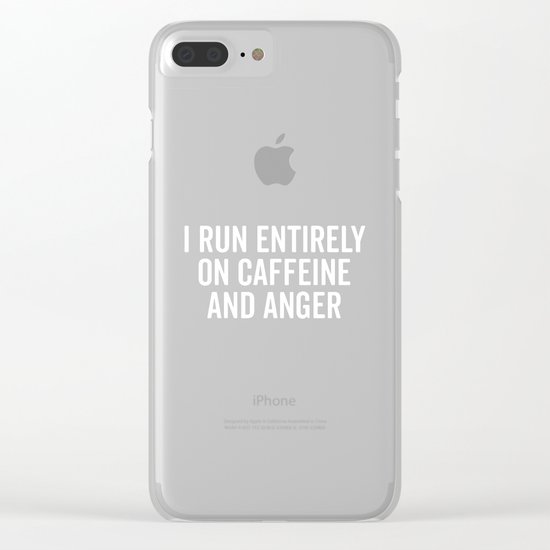 Caffeine And Anger Funny Quote Clear iPhone Case