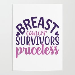 In October We Wear Pink - Breast Cancer Survivior Poster