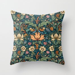 Flowers,vintage flowers,William Morris style,art nouveau  Throw Pillow