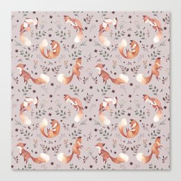Fox pattern Canvas Print
