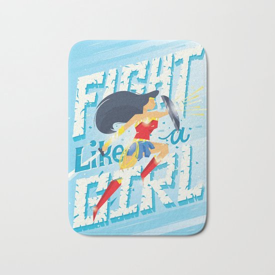 Fight like a girl Bath Mat