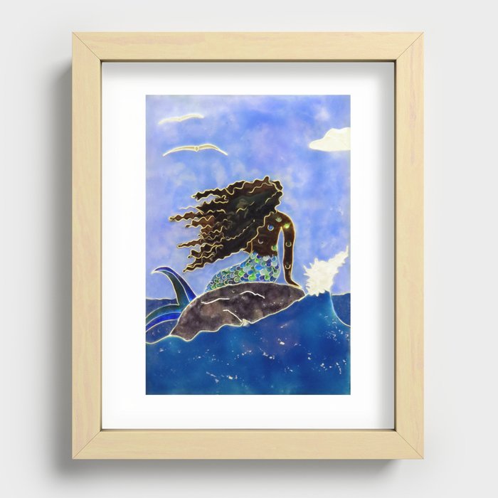 Lady of the Atlantic Crossing Recessed Framed Print