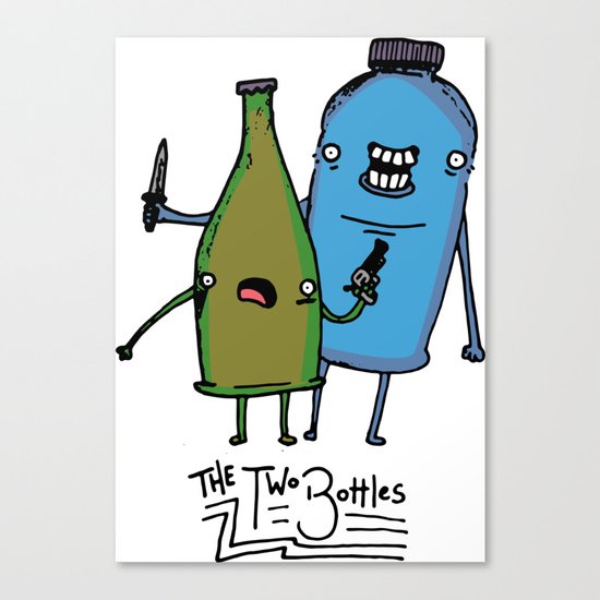 the two bottles Canvas Print