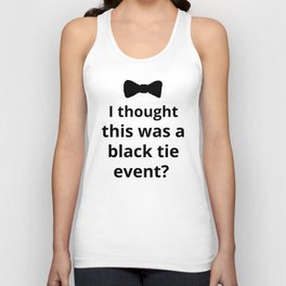 Black tie 2 Unisex Tank Top