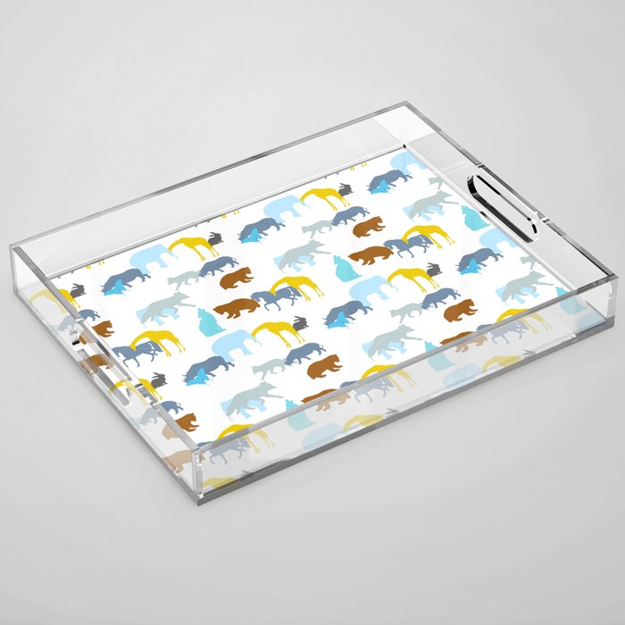 Animals,forest,Scandinavian style art Acrylic Tray