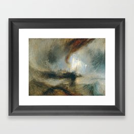 J.M.W. Turner "Snow Storm - Steam-Boat off a Harbour's Mouth" Framed Art Print