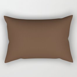 NUT BROWN SOLID COLOR. Rich Chocolate Bronze Plain Pattern  Rectangular Pillow
