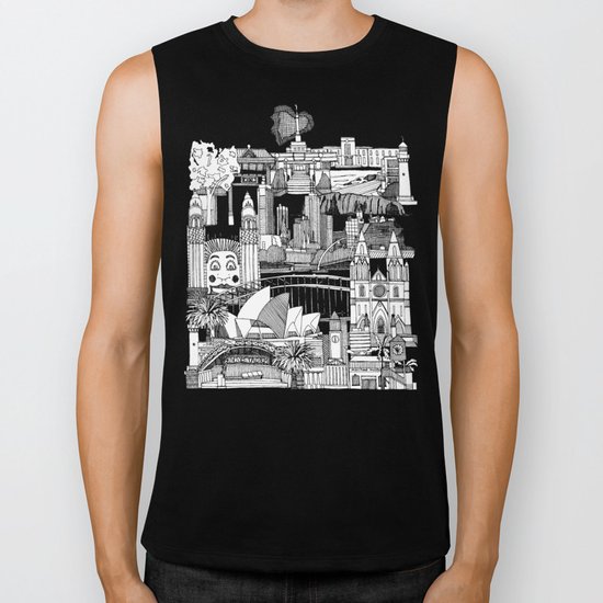 AUSTRALIA toile de jouy Biker Tank