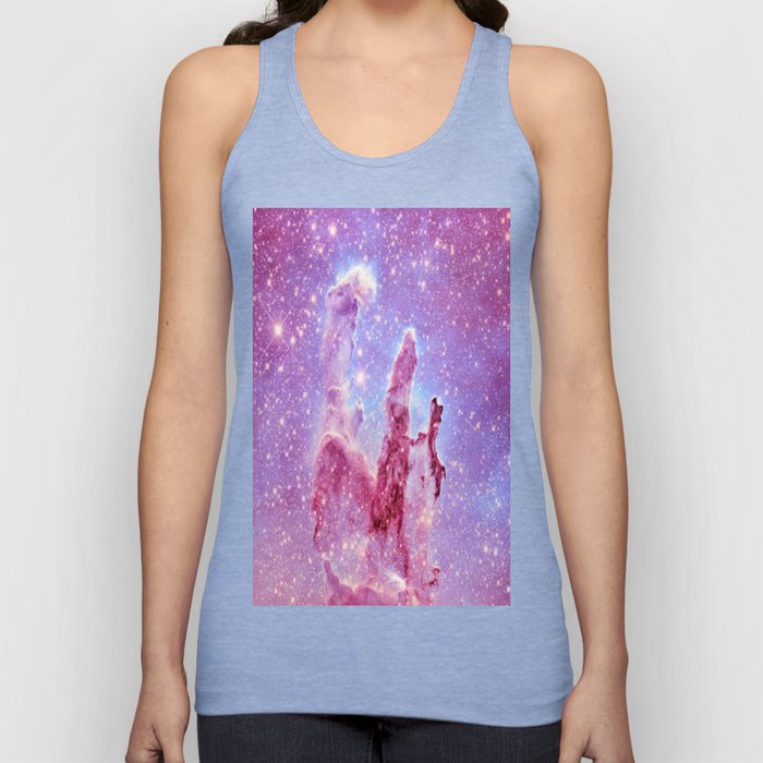 Galaxy nebula : Pillars of Creation lavender mauve periwinkle Tank Top